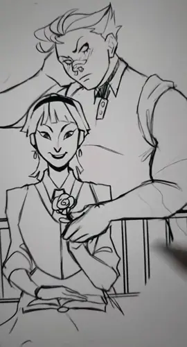 Nico Robin x Franky WIP #onepiece #nicorobin #frankyonepiece #robinxfranky #wip #procreate 