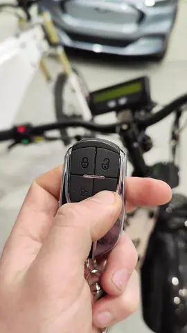 By far coolest add-on parts we offer are a key fob which allows you to remotely lock your bike as well as unlock & automatic start from within your finger tips. #enduroebikes #ebikes #electricbikes #fyp 