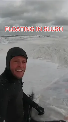 How does this even happen? 🤔🌊❄️ #ice #winter #ocean #slush #waves #sup #redbull #givesyouwiiings #tiktokpoll 