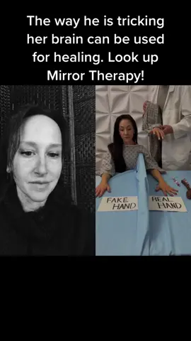 #duet with @asadali2782 #AyeMausam  He is using sensory input to make the person’s brain believing that the fake hand is her real hand. A similar approach to this, called Mirror Therapy, is also used to treat pain, such as people dealing with phantom limb pain but it has been shown to show results in people doing rehab for a foot or ankle.  I will show in my next video as I did this on myself when I broke my foot. Neuroscience and neuroplasticity can be so helpful in your healing process. Of course I would omit the scary traumatic part 😂 #neuroscience #neuroplasticity #healing #mirrortherapy #feldenkraismethod #feldenkrais #anklepain #handpain #rehab #trickthebrain #motionexploration #transformation 