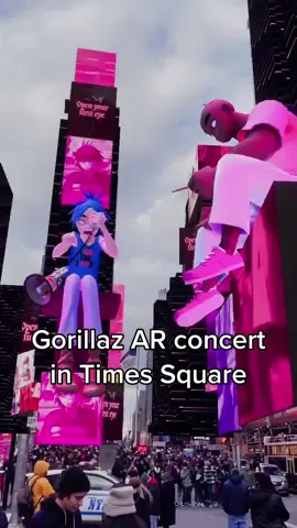 never seen Times Square like this before #nyc #fyp #gorillaz #timessquare #ar 