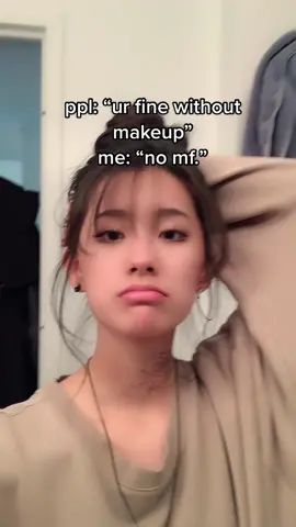 make up makes me a bit more confident :,)