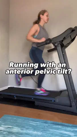 Stop running with an anterior pelvic tilt❌❌ This causes overstriding, poor activation or your posterior chain and less efficient running form.  #runningtips #runner #runtok #dailyrunning #lowbackpain #hippain 