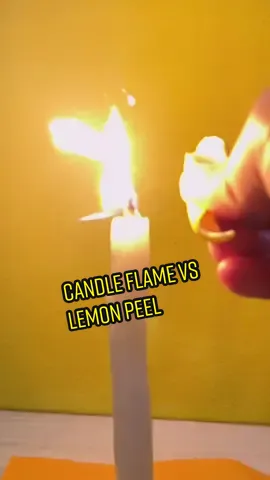 Candle and lemon peel experiment #fyp #fypシ #experiment #scienceexperiments 