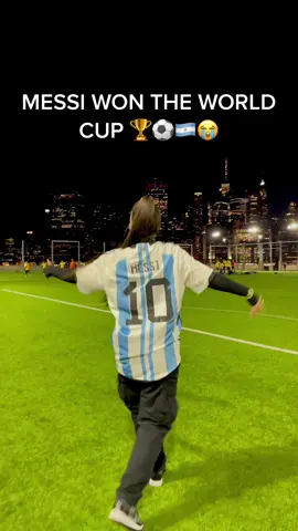 I PRAYED TO GOD FOR THIS MOMENT 🙏🏼 ⚽️ MESSI WORLD CUP CHAMPION 🏆 & they played my WORLD CUP SONG “OLÈ” 2 times during the game!😭 GOD IS GREAT! OLÈ OH-LEO-LEO MESSI 🐐🇦🇷 #Messi #Ole #Worldcup #worldcup2022 #argentina 