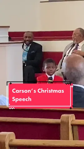 Here’s Carson saying his Christmas speech  at church today. He was a little nervous but he did it ❤️🥰