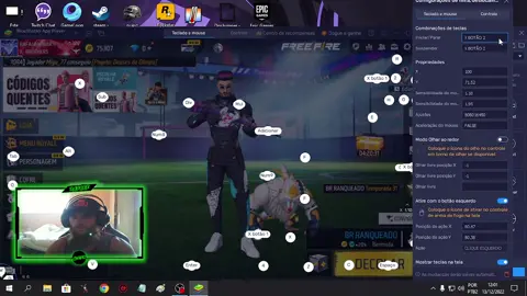 Melhor (HUD) Para Não Bugar o Analógico , como configurar a Senssibilidade no Bluestacks 5