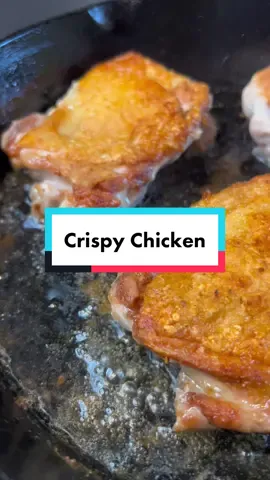 3 tips for cooking the crispiest chicken thighs #cooking #chicken #chickenthighs 