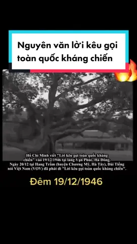 Cách đây 76 năm, 19/12/1946 chủ tịch Hồ Chí Minh kêu gọi toàn quốc đứng dậy chống thực dân Pháp dành độc lập! Cùng nhau nghe lại và trân quý những phút giây hào hùng! #lichsuvietnam #lịchsửviệtnam #History #yeulichsu 