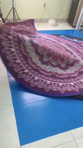 Hậu trường quay sản phẩm thảm tròn 1,8m yoga kiêm trải sàn #yoga #thamyoga 