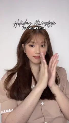 Holiday Hairstyle ideas for short hair 🙌🏻 Hope you guys like it 🥰🫶🏼 #fyp #shorthairstyles #holidayhairstyle #cutehairstyles #hairstyletutorial #fypシ #foryourpage 