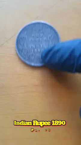 How to clean a dirty coin Indian Rupee 1890 #cleaningdirtycoins #viral #fyp 