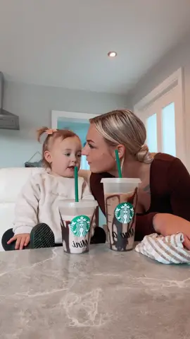 How will dulcie react to no cream? 😂🙈 #fyp #foryoupage #viralvideo #daughter #learning #icedcoffee 