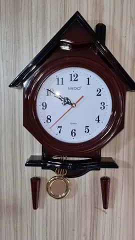 Đồng hồ treo tường trang trí quả lắc hình mái nhà #donghotreotuong #donghotreotuongtrangtri #decor #trangtrituong #qualac #donghoqualac 