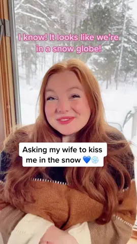 A magical moment ❄️💙 @regalnoise #hannahandregal #hannahkelekacook #regalnoise #marriage #couplegoals #Relationship #couple #trending #viral #coupletok #couplestiktok #Love #sweet #cute #winter #snow 