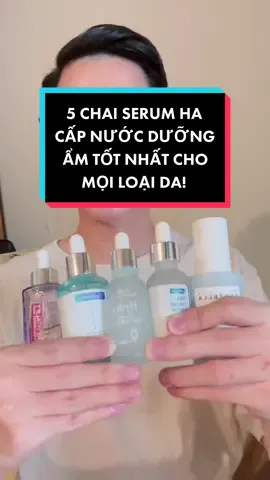 Lên nòng 5 chai serum cấp nước dưỡng ẩm đỉnh nhất cho tất cả mọi loại da =)))) mng xem kĩ video để chọn cho mình loại phù hợp nhất nhéee love youuu #skincareroutine #skincaredungcach #BeautyTok #reviewlamdep 