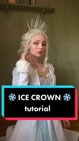 Sorry I forgot to film some steps 😭 #icequeen #icecrown #cosplay #fantasy #fae #fairy #elf #BookTok #acotar 