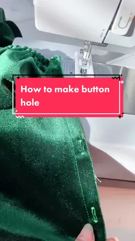 How to make buttonhole tutorial #sewing #sewingtutorial #buttonhole #howtosew #fashiondesigner #fashiondesign #vitnagefashion 