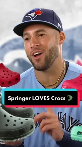 Everybody has a Crocs person in their life. For us, it’s #GeorgeSpringer 🐊😂 #BlueJays #Crocs #MLB #Toronto 