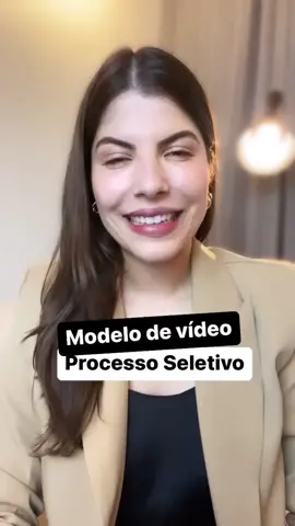 A empresa pediu para você gravar um vídeo para o processo seletivo? Taí um modelo! Ahhhhh, use como inspiração, não precisa ser igual, nem precisa compartilhar as mesmas infos, nem ser do mesmo estilo! Não tenha medo do vídeo - o futuro nos mostra que isso será cada vez mais comum!  Já participou de um processo seletivo que pedia vídeo? Me conta! 👇🏻 #dicaspara2023 #carreira #entrevistadeemprego #aprendanotiktok #agoravocêsabe 