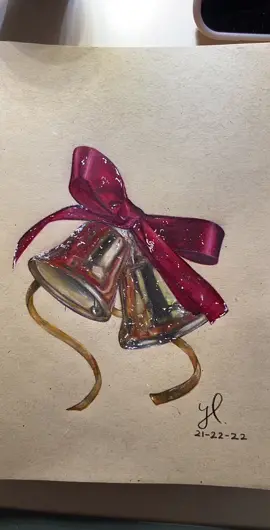 3 days till Christmas 🤍🎀🎅🏼What is on your Christmas wishlist ?🤍🎄#christmas#childartist#bells#red#gold#coloredpencil#art#foryoupage 