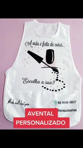 PROMOÇÃO - Avental Personalizado: Montamos com seu nome, logomarca, profissão, contatos e etc. | Insta: personalizados_ha | Whats: (27) 9 9836-7636 | #manicureporamor #manicuresdobrasil #unhasdecoradas #manicure💅 #unhasdegel #trancistadesucesso #cabeleireiraporamor #depiladora 