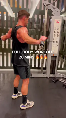 FULL BODY WORKOUT - 20 MINS 🔥 40 Seconds on / 20 seconds off per exercise 1. Rear Delt Flys  2. Goblet Squats 3. Push ups  4. KettleBell Swings 5. Run #Fitness #fit #move #movement #sweat #strong #fullbodyworkout #challenge 