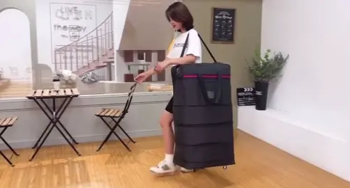 $25✅ Large Capacity Universal Wheel Travel Bag Multi-layer Foldable Luggage Storage Bag Portable Expanded Rolling Backpack