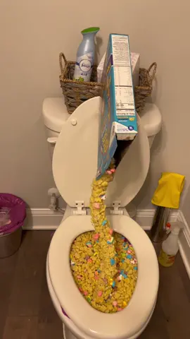 I can not wait for this elf to go im tired 😂 #elfontheshelf #elfontheshelfideas #christmas #luckycharms #cereal 