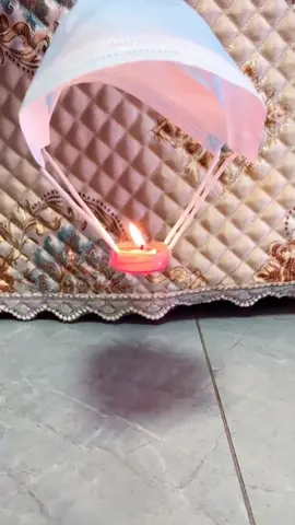 Make a hot air balloon with a bottle cap and a mask#creative #DIY #creativehandmade #toy #interesting #kidsdiy #forkids #easydiys #diyideas 
