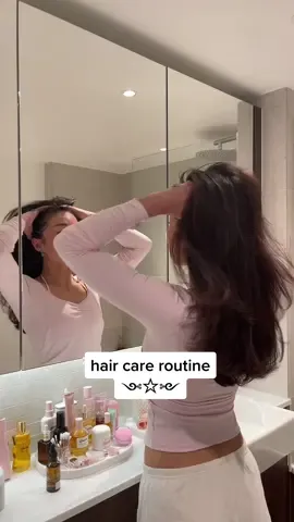 my healthy hair wash and hair oiling routine 🌟 #hairtok #haircareroutine #LearnOnTikTok #oribe #hairwash #hairwashday #haircare #thatgirl #cleangirl #hairoiling #olaplex