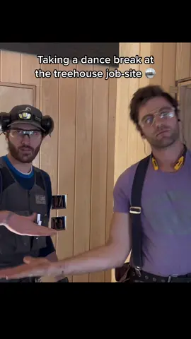 Did our carpenters Henry & Amos just create a TikTok dance?  #nelsontreehouse #treehousemasters #treehouse #carpenter #carpenterlife #building #dance #tiktokdance #construction 