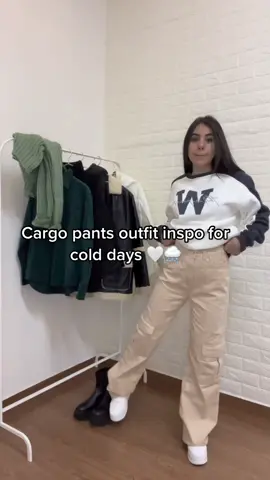 Cargo pants outfit inspo for cold weather days ❄️🌨️🤍 #christmas #2022 #outfit #fashion #StreetStyle #OOTD #explore #ramallh #palestine 