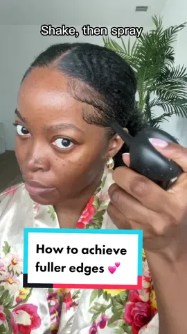 How to achieve fuller edges when wearing a slick back ponytail 😻 #fyp #edges #hairtiktok #blackgirltiktok #thinedges 
