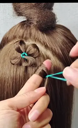 🍀Four-leaf clover hair tutorial🍀.#hairideas #hairtok #braidhairtutorials #hairhack 