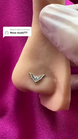 Replying to @Styx nose studs 🫶🏻 #nosepiercings #bodyjewelry #piercings 