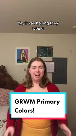 Get ready with me red yellow blue edition! #grwm #getreadywithme #yellowoutfit #redoutfit #blueoutfit #crystals #witchtok #primarycolors
