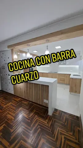proyecto  cocina con barra terminado en pucusana #mueblecocina #proyectos #melamina #cuarzo #interiordesign #2023 #2023bride #2023❤😍 