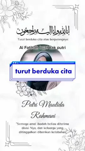 Turut berduka cita buat kak putri, meskipun belum kenal tp kakak orang baik sering berbagi ilmu agama buat warga tiktok. semoga amal ibadahnya diterima dan ditempatkan ditempat terbaik disisi Allah. aamiin 🙏 #kecelakaanputri #putrimeninggal #putrikecelakaan #putrimaulida #mukenadewasa