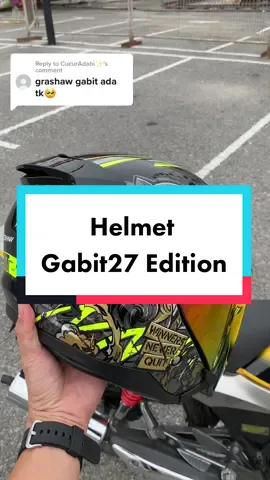 Replying to @CucurAdabi✨ ada ni helmet edisi khas utk gabit 27…cepat beli sementara stock masih ada #gracshaw #gracshawmalaysia #rodakotagarage 