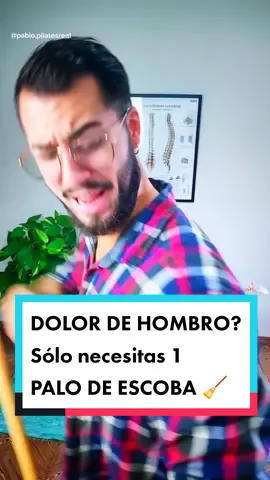 Dolor de hombro? Sólo necesitas un palo de escoba. Me lo agradecerás #pablopilatesreal #dolordehombro #yoga #pilates #shoulderpain #entrenamientoencasa