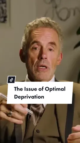 Optimal deprivation is a killer issue for an affluent society. 