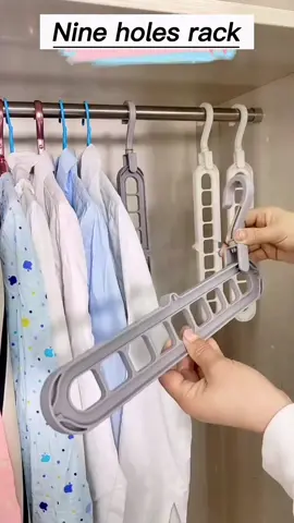 Rotating nine-hole multi-function multi-layer#homehacks #homeorganization #wardrobe #saveplace #clothesrack #clotheshanger #storage #satisfying #fyp 