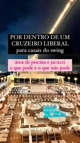 Nesse cruzeiro liberal para casais do swing alguns espaços são liberados para nudez e o pessoal faz questao de aproveitar. Vem conhecer a área da psicina e jacuzzis e descobrir o que mais tá liberado por lá 🤔😅👯🛳️🌊