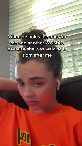 What, she can’t hold a for door herself ?