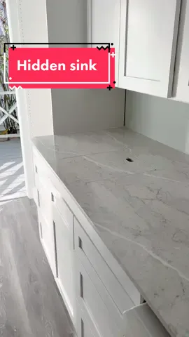 We love this hidden sink in the laundry room. #homedecor #homerenovation #laundryroom#remodeling#westpalmbeach 