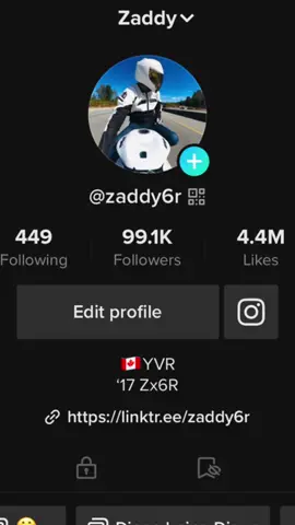 Shout out to my ex… turns out she was right…the internet does like me. But bigger shoutout to all 100k of you who make this more enjoyable  #formyfans #fy #biketok #motorcycle #kawasaki #ninja #motorcyclesoftiktok #moretocome #fypシ #zx6r 
