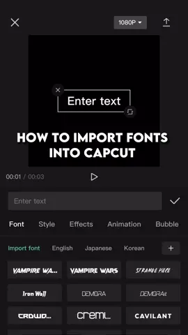 How to import fonts Into capcut. Bro really added every single font at the end #capcut #CapCut #edit #edits #tutorial 