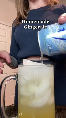 Homemade Gingerale Ingredients: 1 cup ginger root chopped 2 cups water Juice from 1 lemon 3 tablespoons honey 1/2 cup fresh pineapple juice Seltzer Directions: In a large pot, cover ginger with water and simmer (covered) for 30 minutes. Strain ginger and allow ginger water to cool in fridge. Mix lemon juice, honey, and pineapple juice in a pitcher. Pour cooled ginger water in pitcher and mix. Pour mixture in glass over ice and top with seltzer. Enjoy! #healthydrinksforhealthylife #wellnesstonic #wellnessdrinks #naturalimmunitybooster #immunitydrink #wellnessgoals2023 #cookingvlogger #healthysnacksforkids #healthysnacksfortoddlers 