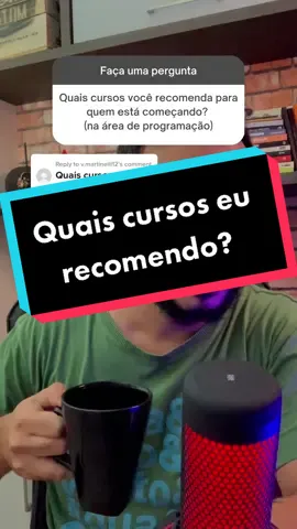 Replying to @v.martinelli12 Recomendação de cursos para quem esta começando na área de desenvolvimento de software #dev #cursos #developer 